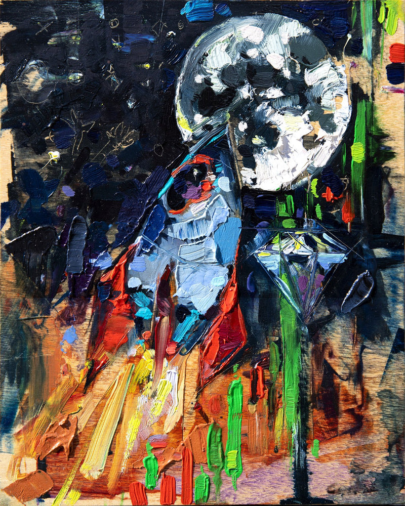 Rocket Moon by Drew Davis — Canvas Print, 8×10 in