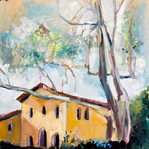 Slo Mission2 by Drew Davis — Oil on Canvas, 48×48 in