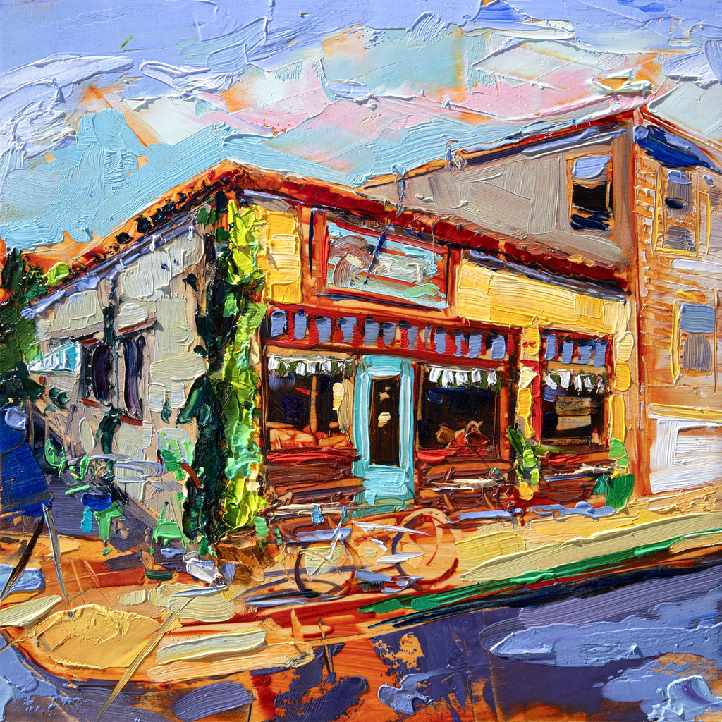 Sally Loos Cafe 2 by Drew Davis — Canvas Print, 12×12 in