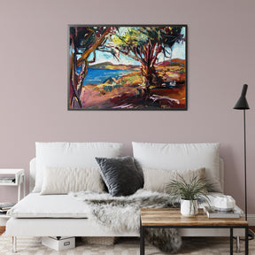 San Simeon Coast Trees by Drew Davis — Canvas Print, 16×20 in