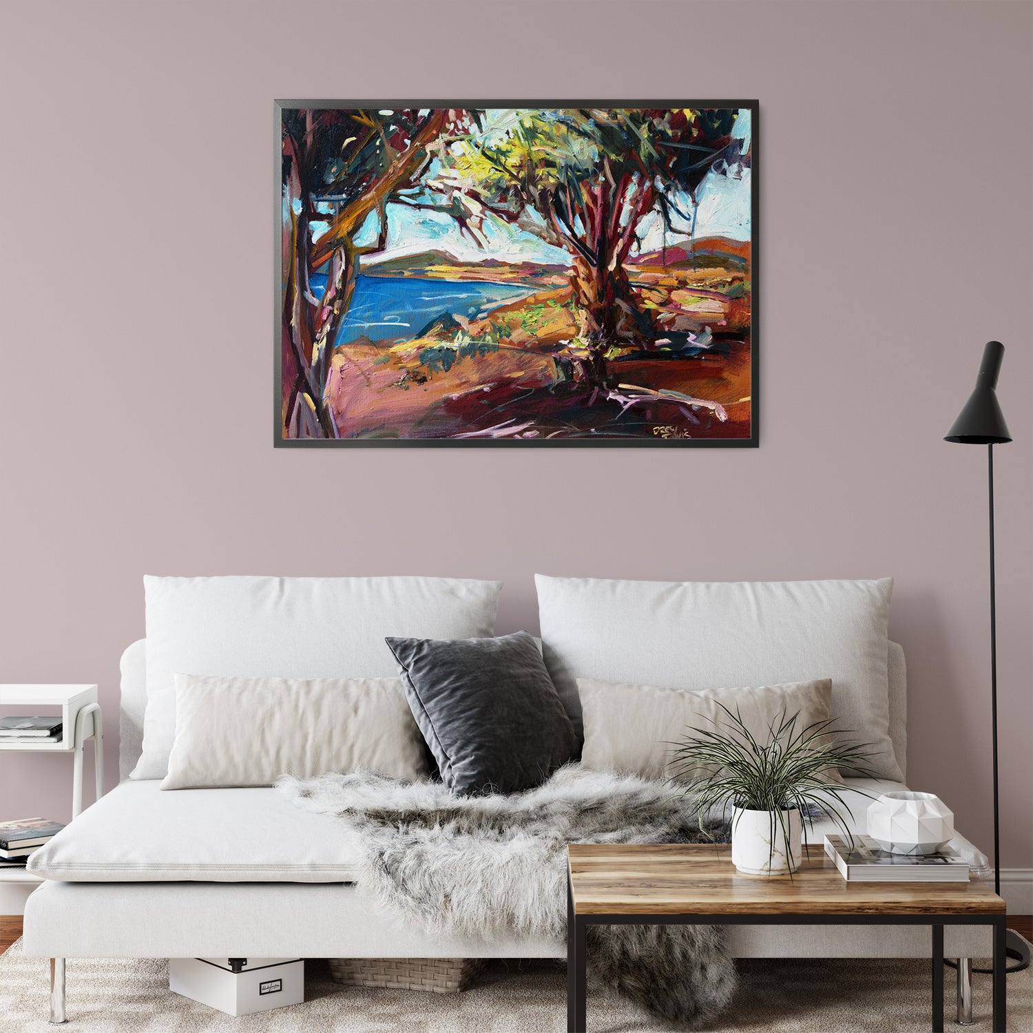 San Simeon Coast Trees by Drew Davis — Canvas Print, 16×20 in