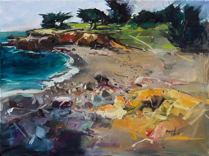 San Simeon by Drew Davis — Oil on Canvas, 48×60 in