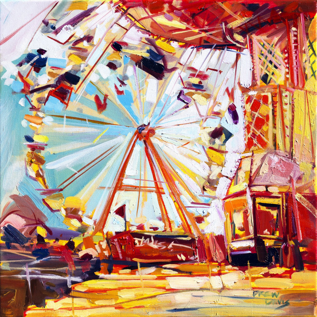 Santa Cruz Pier by Drew Davis — Canvas Print, 20×20 in