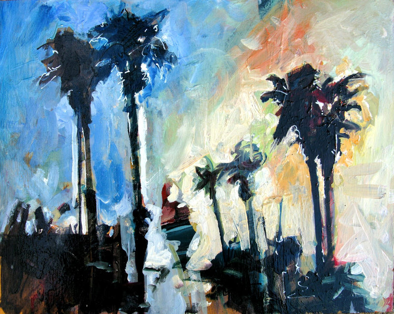 Shell Beach Palms by Drew Davis — Canvas Print, 11×14 in