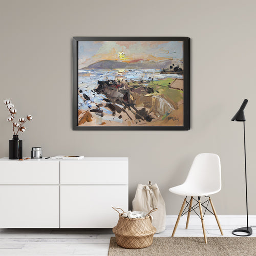 Shell Beach Sunset Size by Drew Davis — Canvas Print, 11×14 in