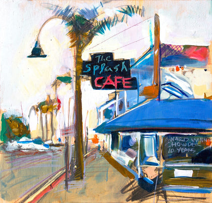 Splash Cafe2 by Drew Davis — Canvas Print, 12×12 in