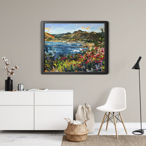 Spyglass Park View Shell Beach by Drew Davis — Canvas Print, 12×16 in