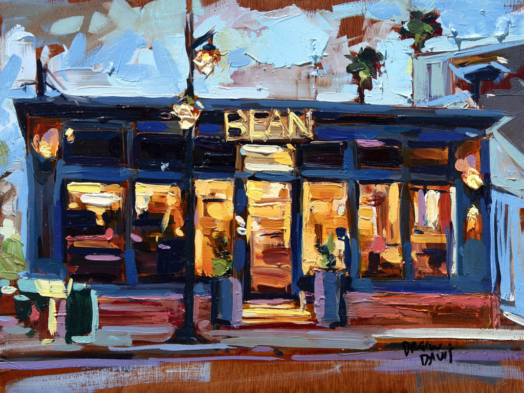 Steaming Bean by Drew Davis — Canvas Print, 9×12 in