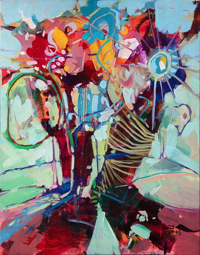 Stellar Bouquet by Drew Davis — Oil on Canvas, 48×60 in
