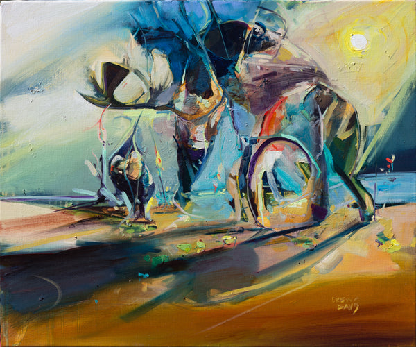 Strand of Light Op by Drew Davis — Oil on Canvas, 20×24 in