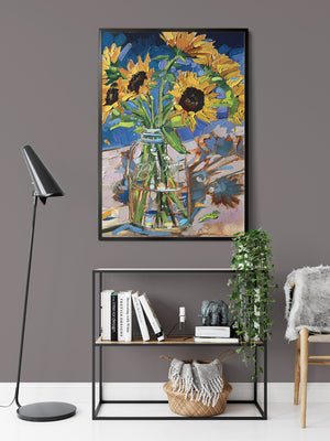 Sunflowers In Mason - View 2