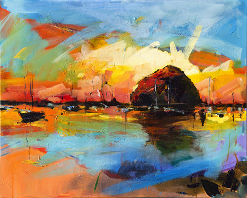 Sunset At The Rock by Drew Davis — Canvas Print, 24×30 in