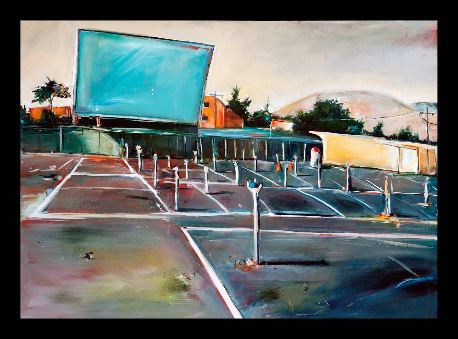 Sunset Adjusted by Drew Davis — Oil on Canvas, 43×56 in