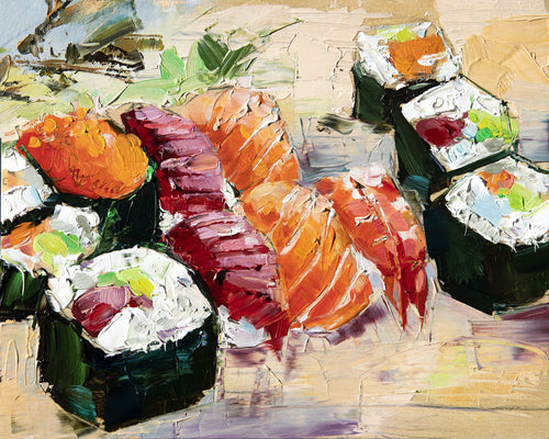 Sushi Rolls by Drew Davis — Canvas Print, 8×10 in