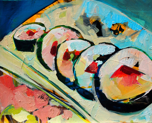 Sushi Rolls by Drew Davis — Canvas Print, 16×20 in