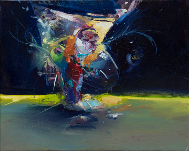 Suspicious Medley Xp by Drew Davis — Oil on Canvas, 48×60 in