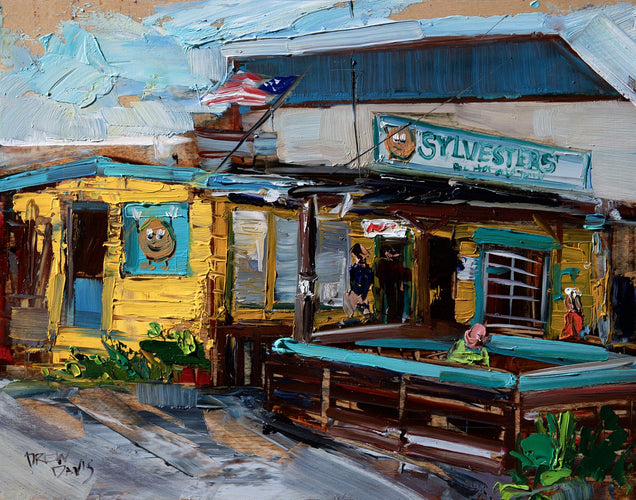 Sylvesters Burgers by Drew Davis — Canvas Print, 11×14 in