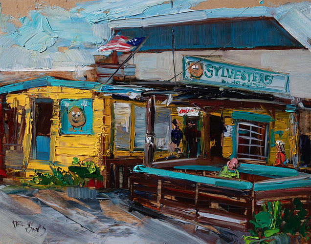 Sylvesters Burgers - Los Osos by Drew Davis — Oil on Canvas, 48×60 in