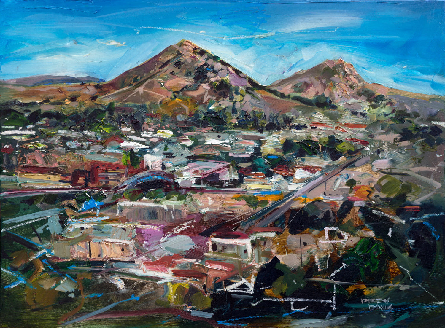 Terrace Hill by Drew Davis — Oil on Canvas, 43×56 in