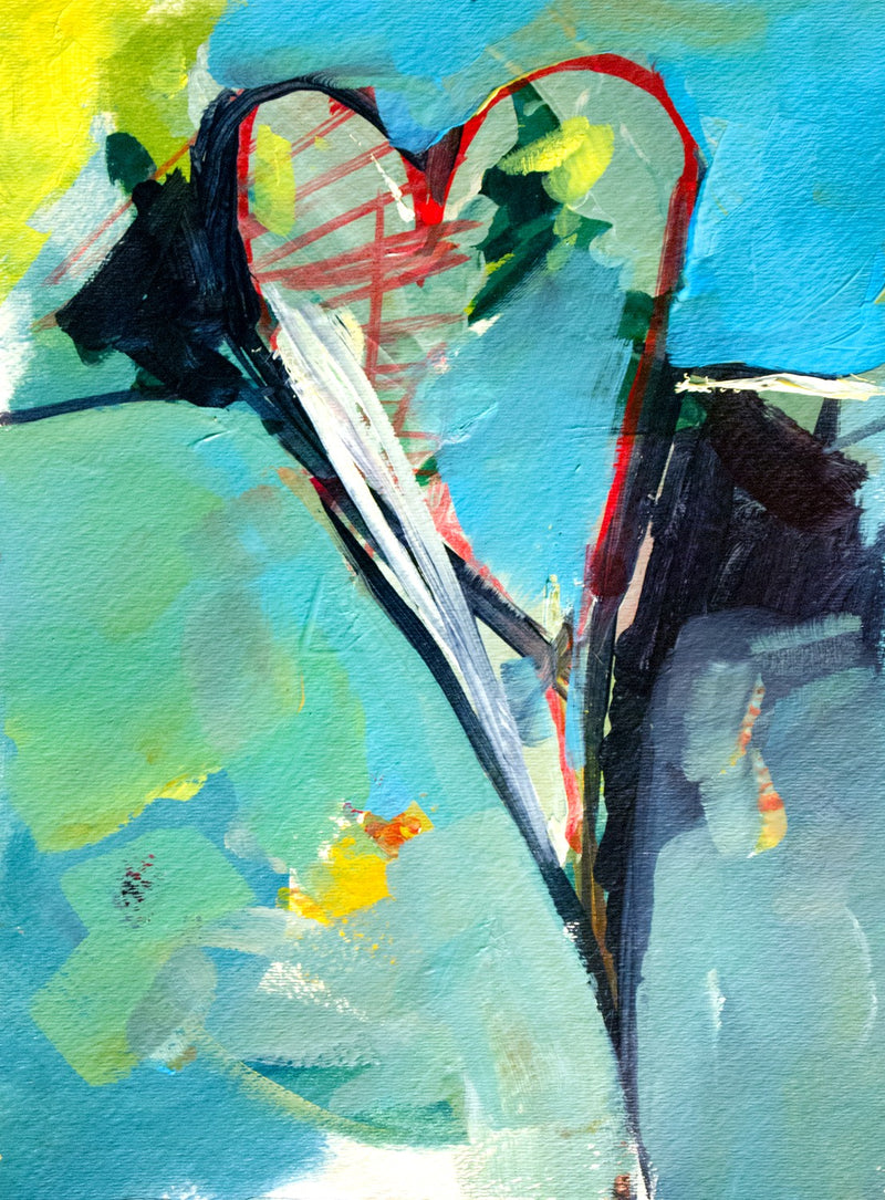 Teal Heart 3 by Drew Davis — Canvas Print, 11×14 in