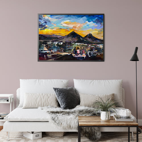 Terrace Sunset by Drew Davis — Canvas Print, 30×40 in