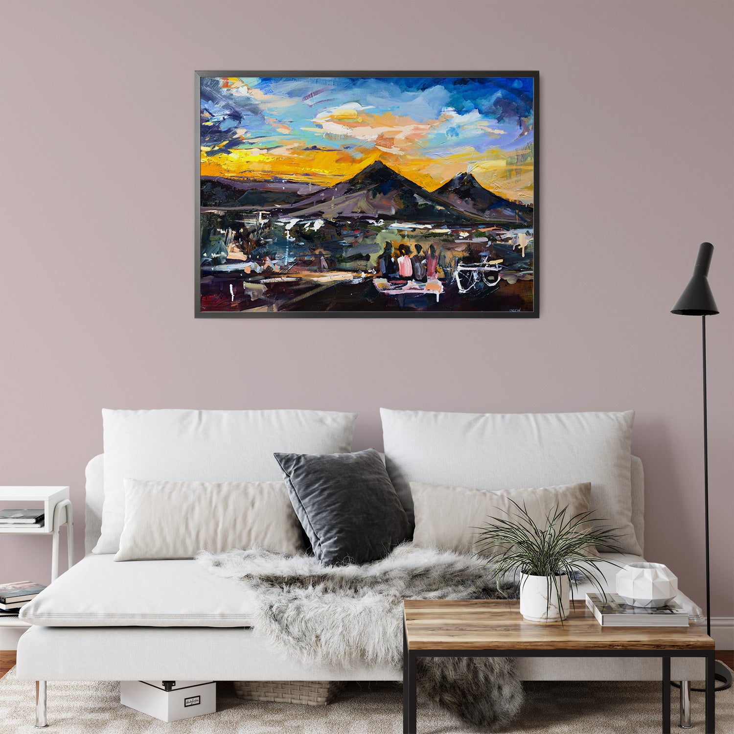 Terrace Sunset by Drew Davis — Canvas Print, 30×40 in