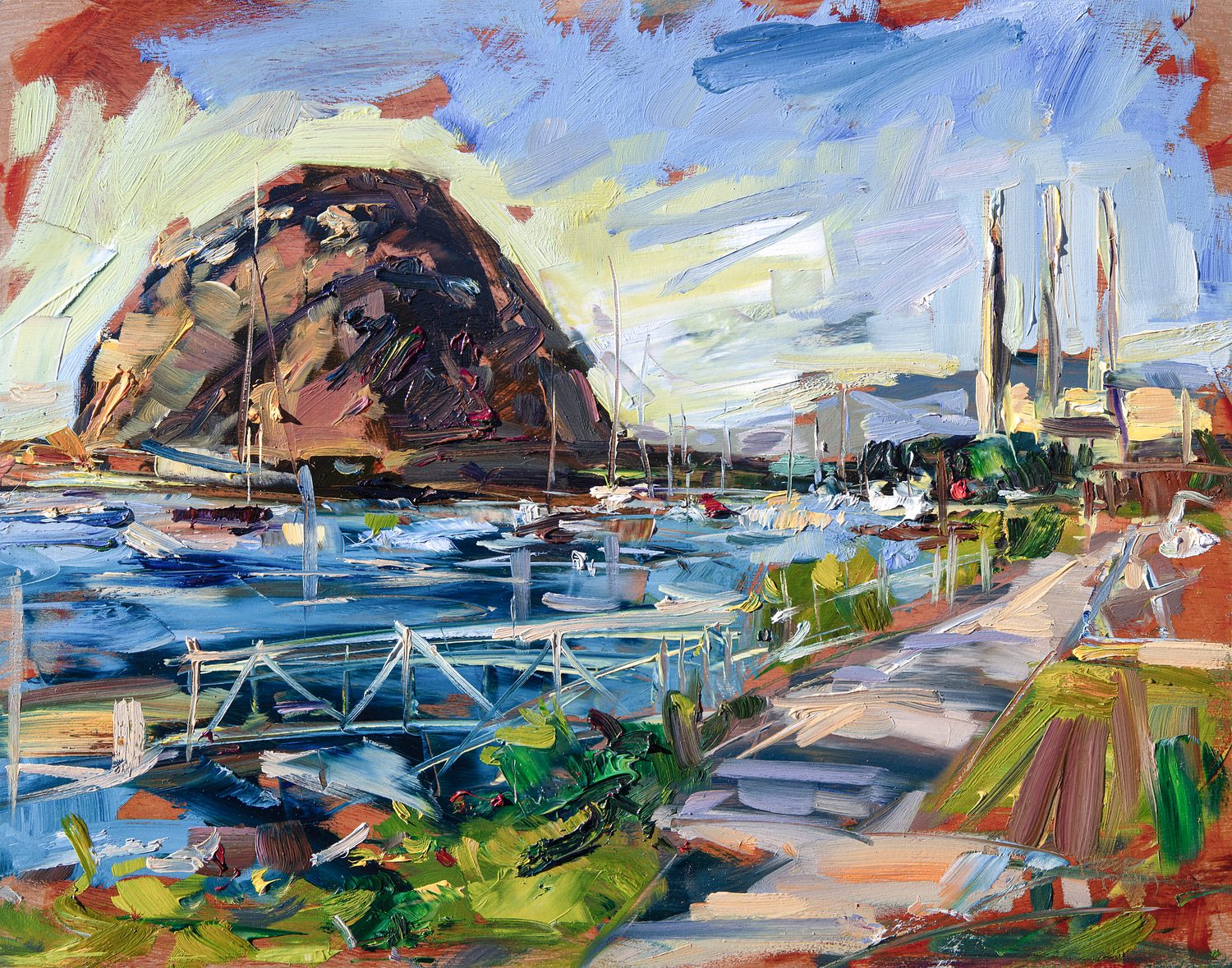 Three Stacks And A Rock by Drew Davis — Canvas Print, 33×42 in