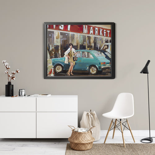 Tourist Market by Drew Davis — Canvas Print, 18×24 in