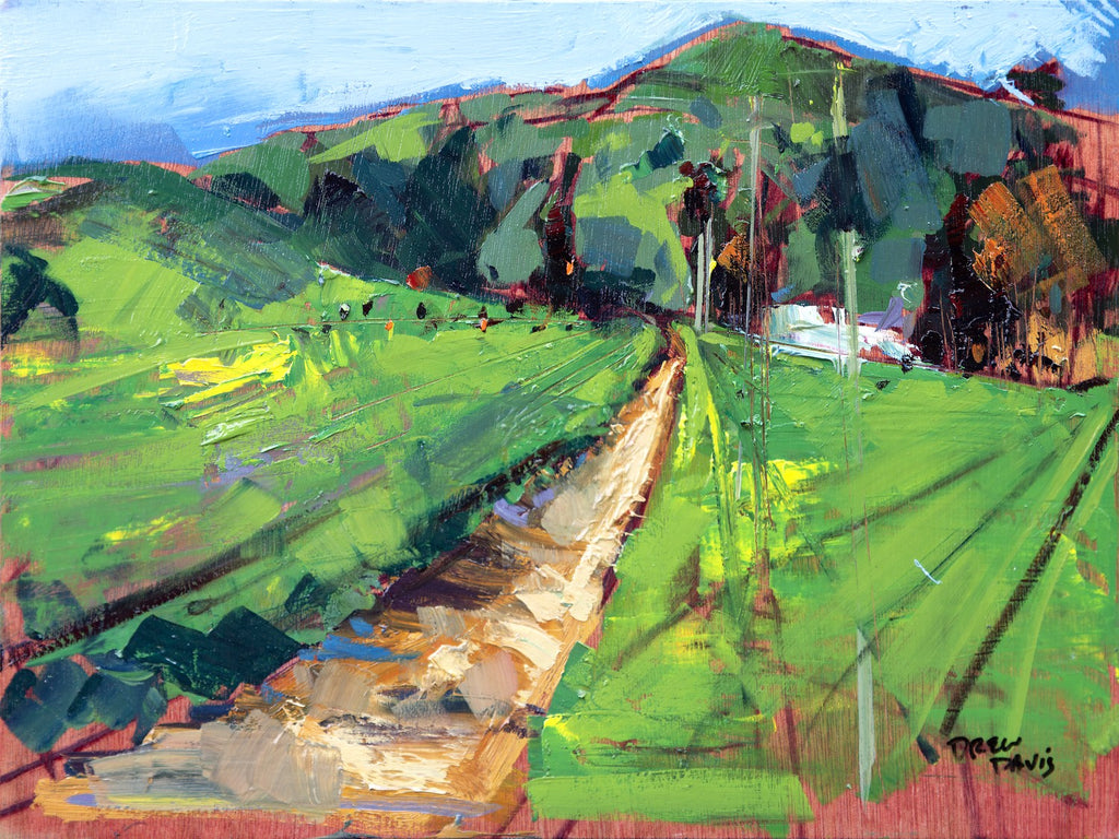 Turri Road Greens by Drew Davis — Canvas Print, 9×12 in