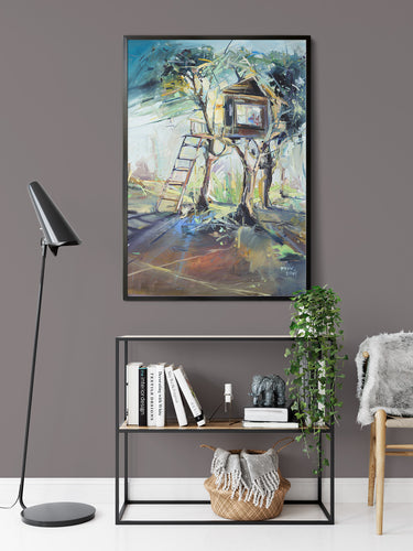 Up In The Treefort by Drew Davis — Canvas Print, 30×40 in