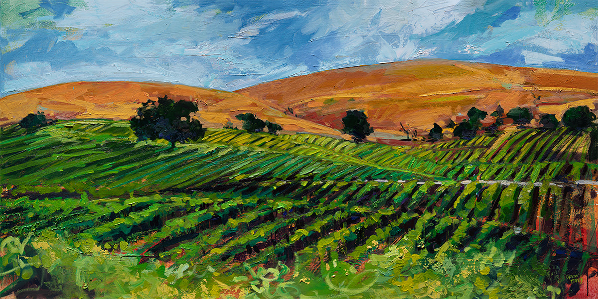 Vina Robles Vines | 24×48 | Original Oil on Canvas