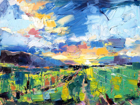 Vineyard Sunset 2 by Drew Davis — Canvas Print, 12×16 in