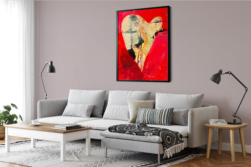 White And Red Heart - View 2