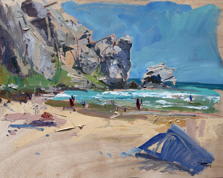 Windy Beach Day by Drew Davis — Canvas Print, 24×30 in