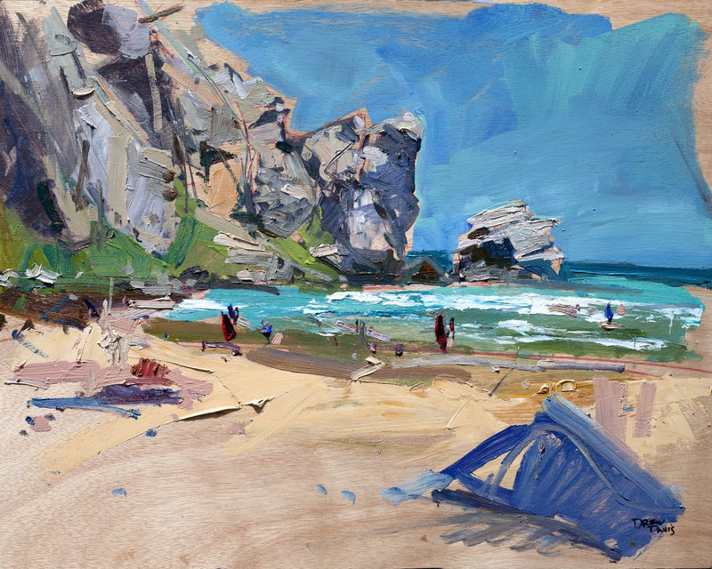 Windy Beach Day by Drew Davis — Canvas Print, 16×20 in