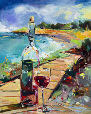 Wine On The Boardwalk by Drew Davis — Canvas Print, 16×20 in
