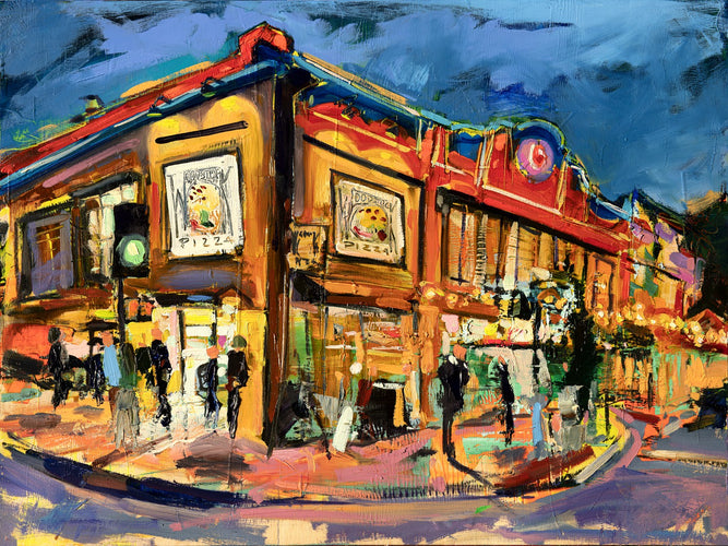 Woodstocks Pizza by Drew Davis — Canvas Print, 18×24 in