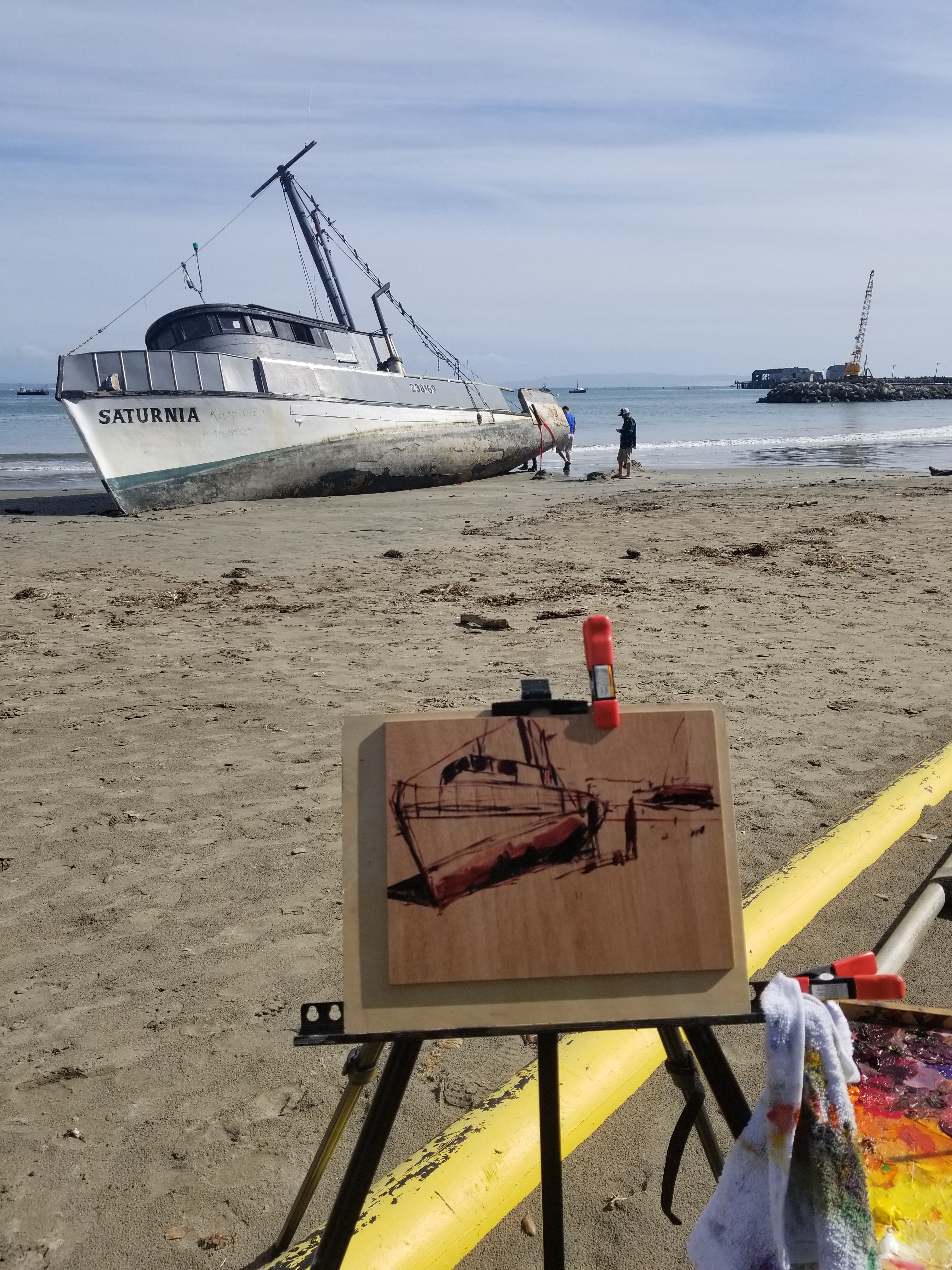 Avila Ship Wreck - Plein Air | 9x12 | Original Oil on panel