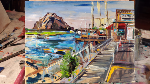 🔴 Giovannis Fish Market - Morro Bay | 9x12 | SOLD - PRINTS AVAILABLE