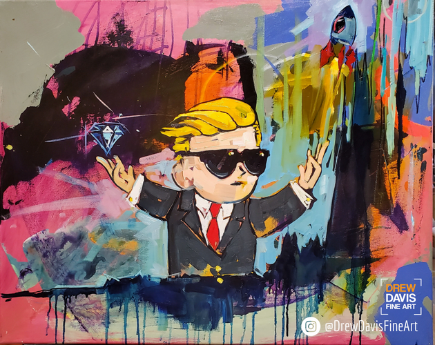 To the Moon by Drew Davis — Oil on Canvas, 48×60 in