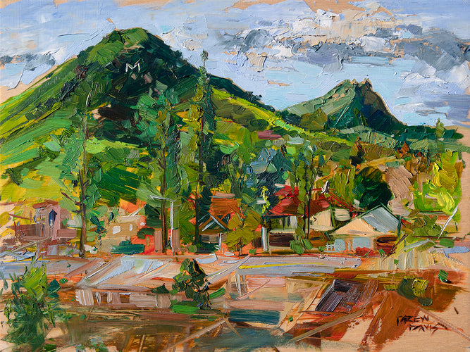 Slo After the Rains by Drew Davis — Oil on Canvas, 48×60 in