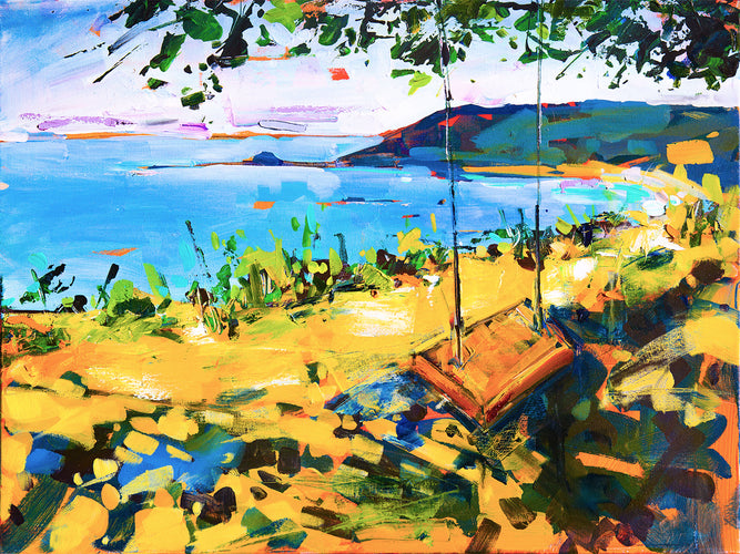 Avila Swing by Drew Davis — Oil on Canvas, 43×56 in