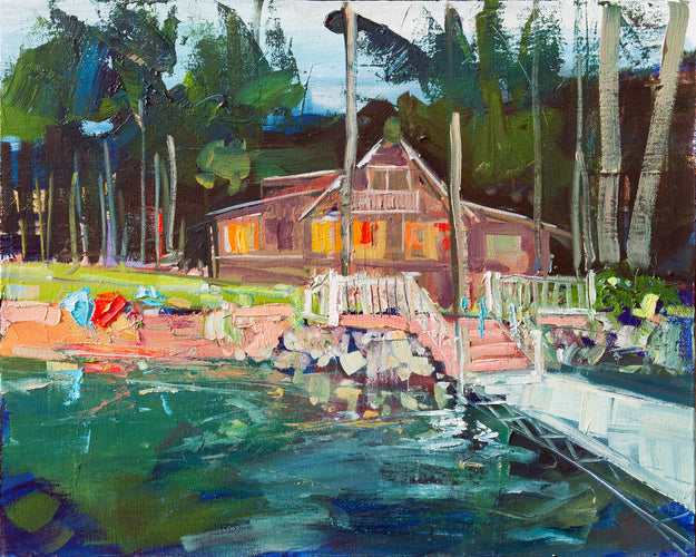 Ess Lake by Drew Davis — Oil on Canvas, 48×60 in