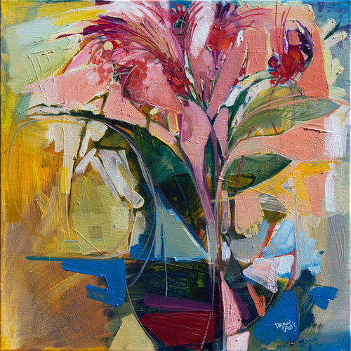 Feral Flowers 2 by Drew Davis — Oil on Canvas, 48×48 in