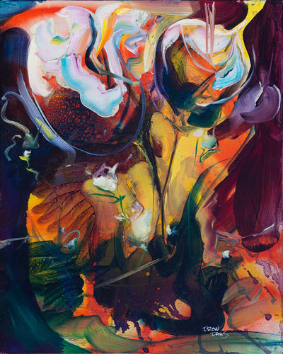 Fire Lillies by Drew Davis — Oil on Canvas, 48×60 in