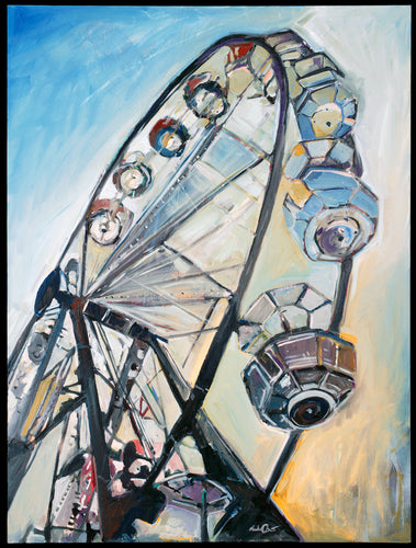 Ferris Wheel by Drew Davis — Oil on Canvas, 43×56 in
