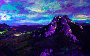 Hollister Peak Sky View | 30x48 | Original UV Oil on stretched linen