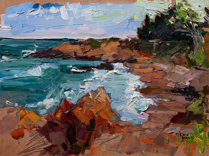Hearst Beach by Drew Davis — Oil on Panel, 43×56 in