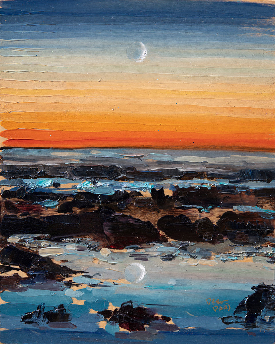 Shell Moon | 8x10 | Oil on wood panel
