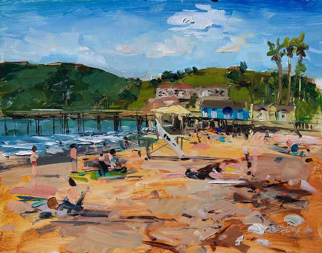 Springtime Avila Beach by Drew Davis — Oil on Canvas, 48×60 in